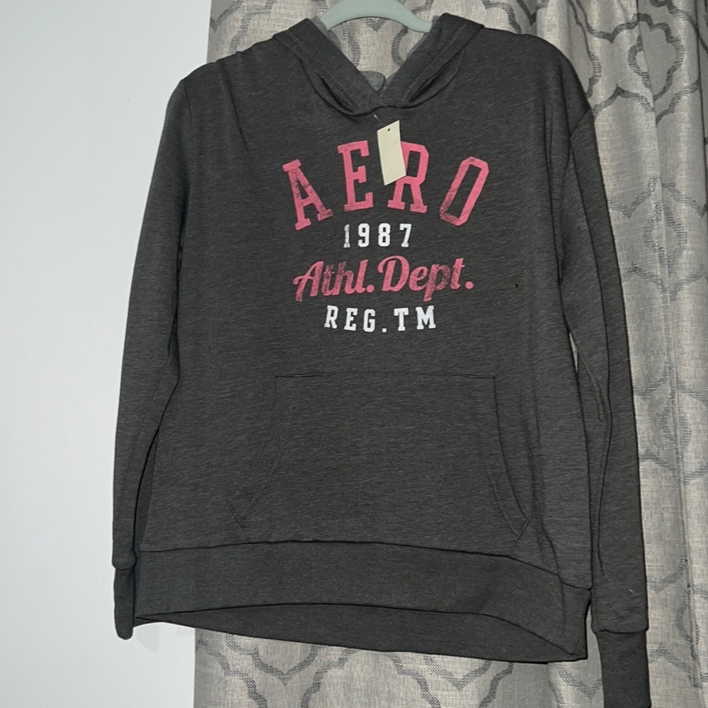 Aeropostale 1987 hoodie gray new never used athlete department new large hoodie